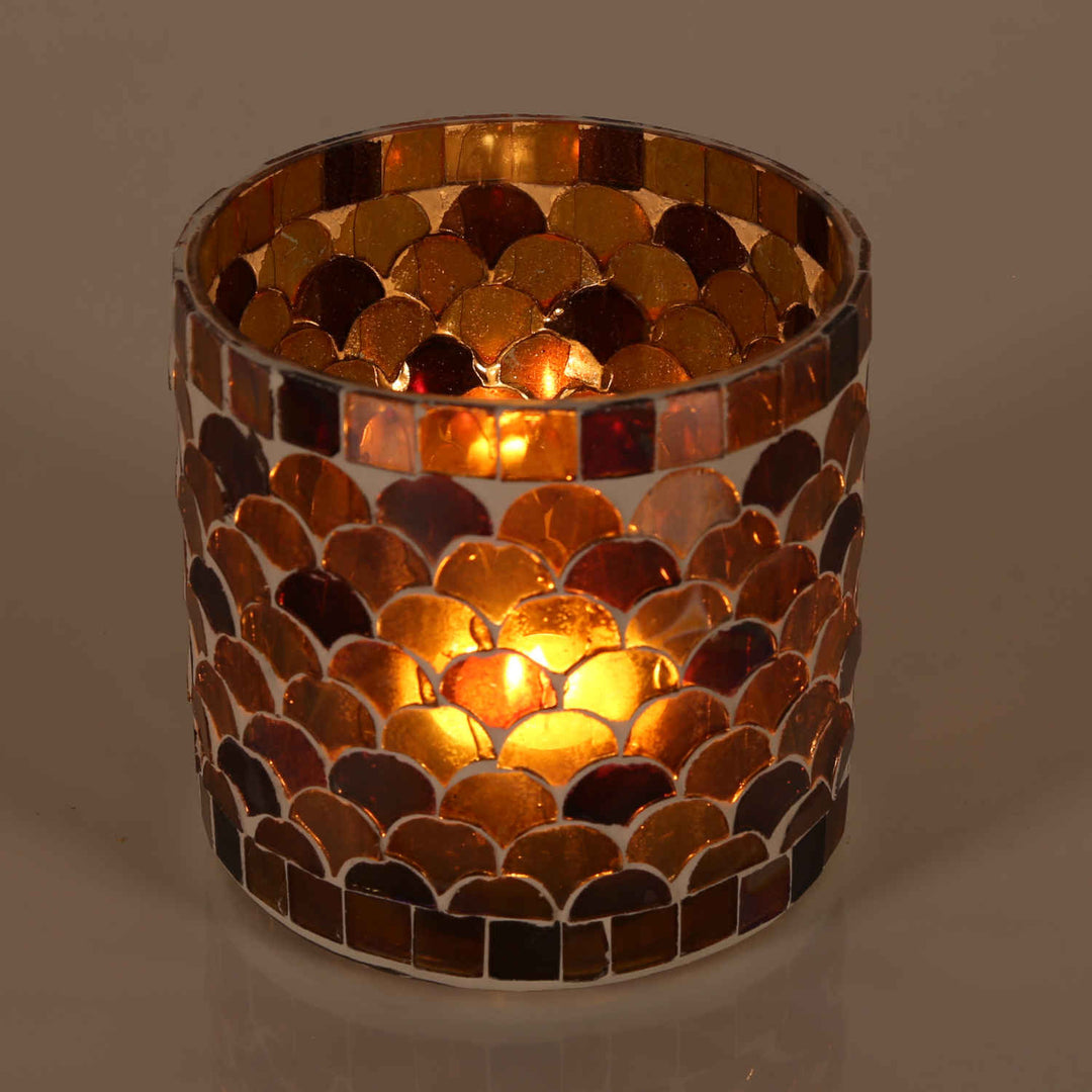 Candeeiro de mesa com mosaico oriental Atenas Amarelo