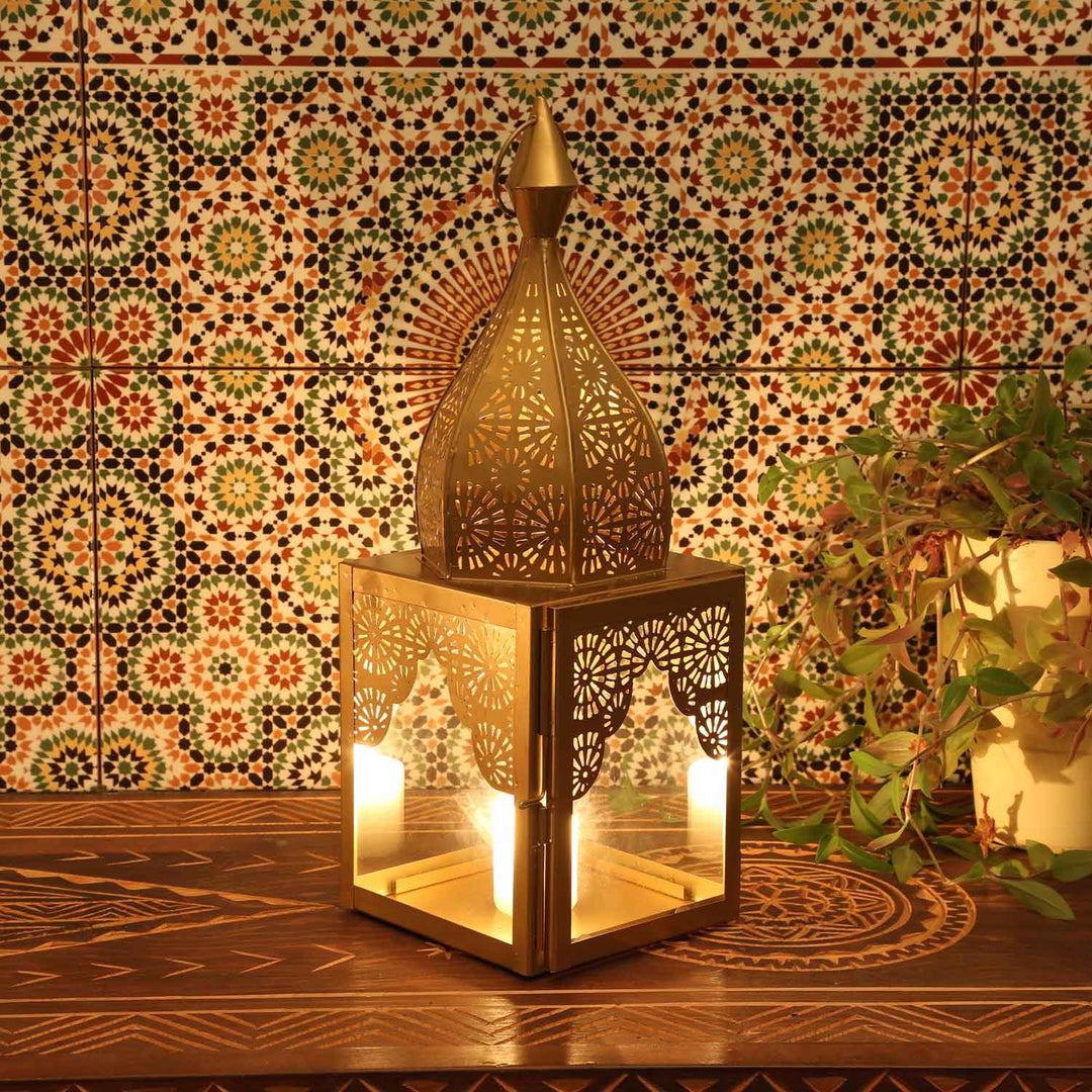 Luminária oriental Modena Gold M