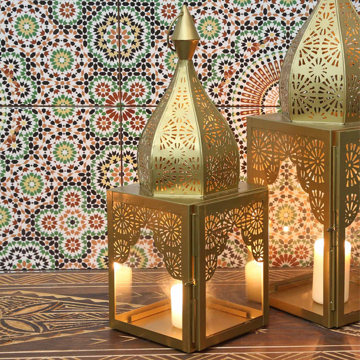 Luminária oriental Modena Gold M