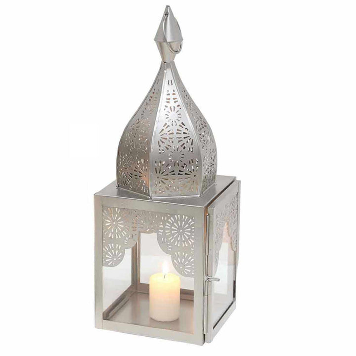 Luminária oriental Modena Prata M