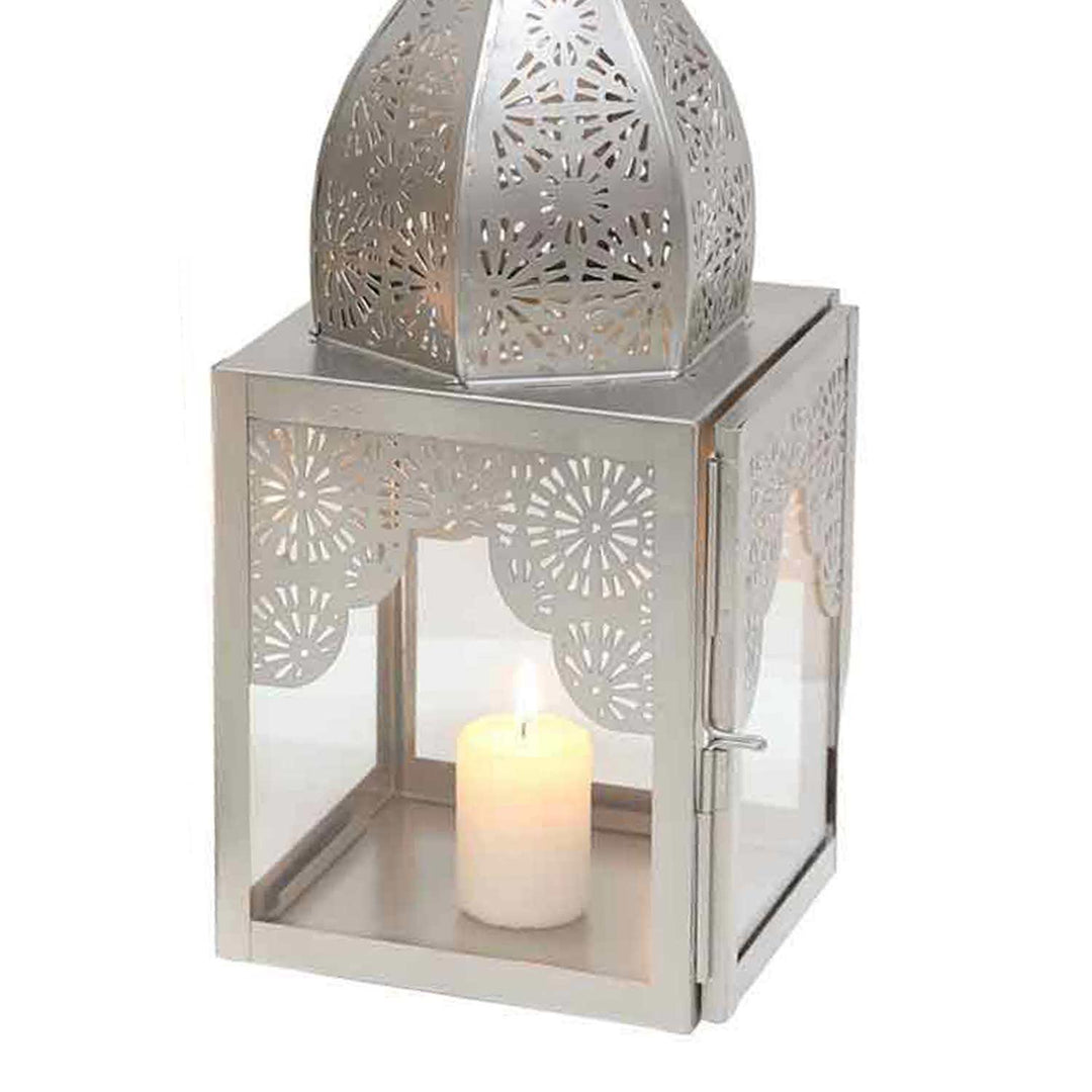 Luminária oriental Modena Prata M