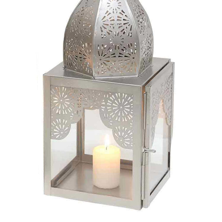 Luminária oriental Modena Prata M