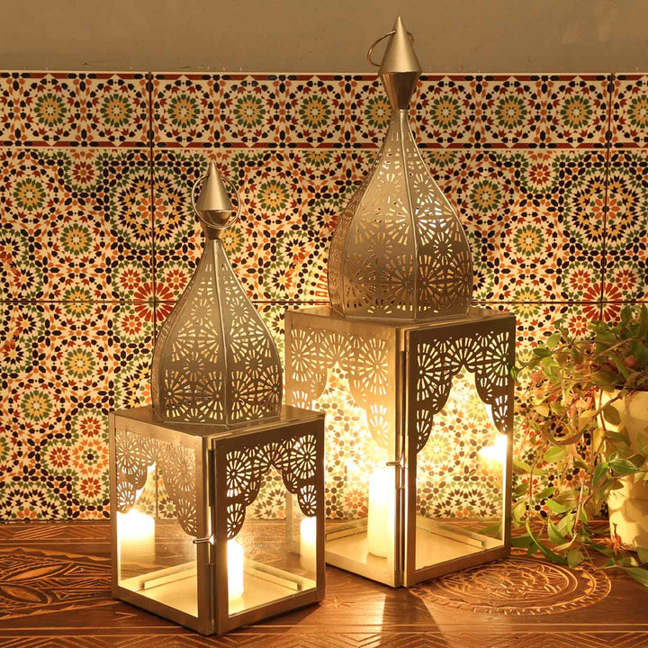 Candeeiro oriental Modena Prata L&M