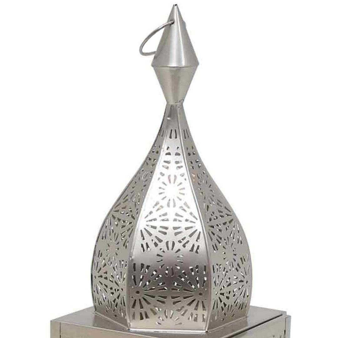 Luminária oriental Modena Prata L