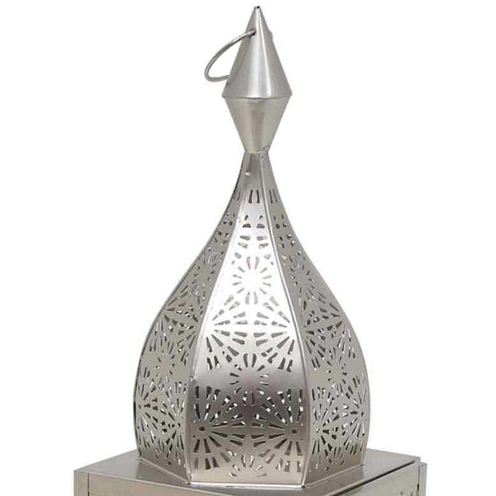 Luminária oriental Modena Prata L