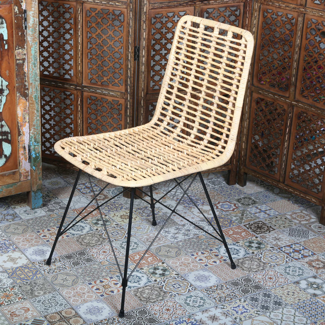 Cadeira de rattan Valencia Natural