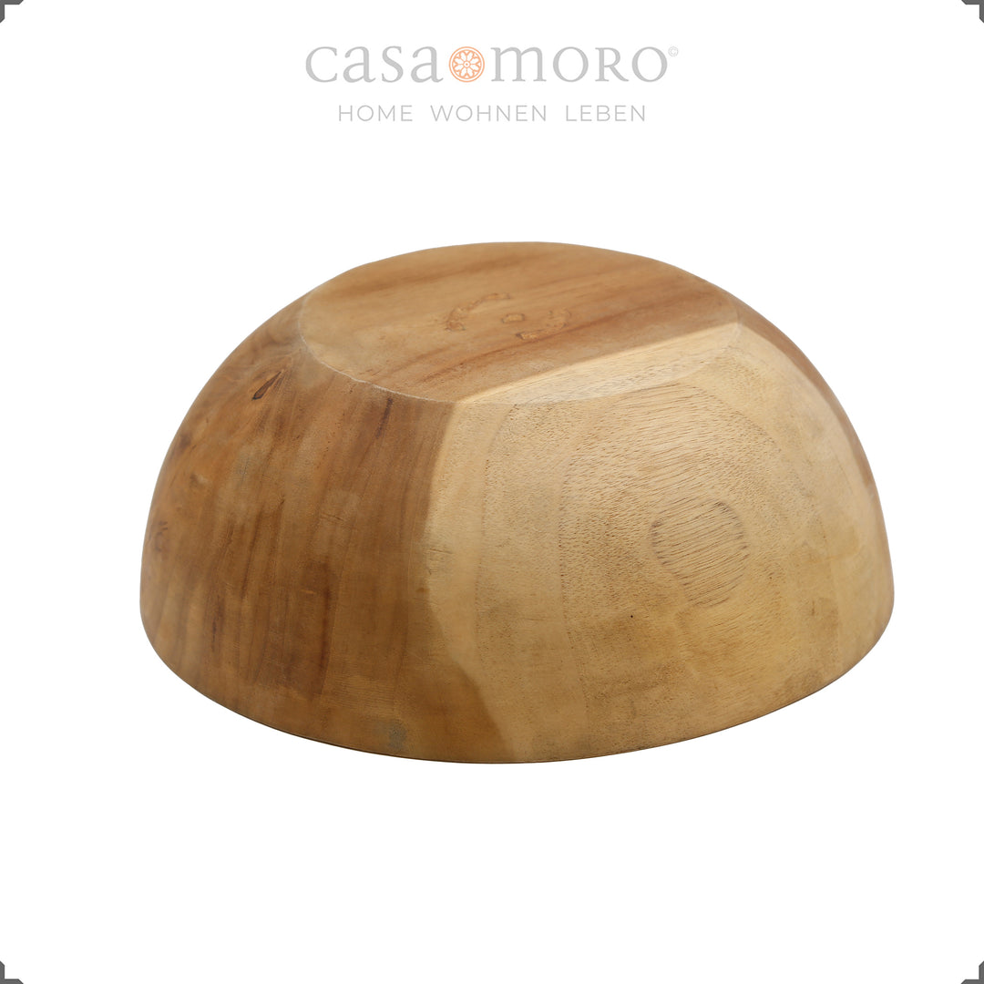 Decoração de mesa com medidas em madeira de teca